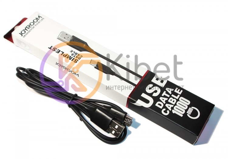 Кабель USB - microUSB, Joyroom 'Simplest', Black, 1 м (JR-S112)