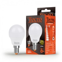 Лампа светодиодная E14, 6W, 3000K, G45, Tecro, 470 lm, 220V (TL-G45-6W-3K-E14)