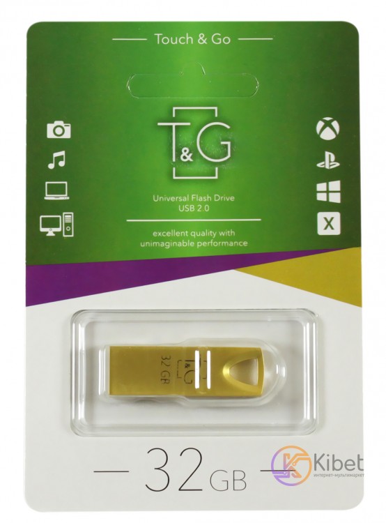 USB Флеш накопитель 32Gb T G 117 Metal series Gold (TG117GD-32G)