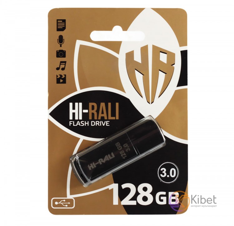 USB 3.0 Флеш накопитель 128Gb Hi-Rali Taga Black (HI-128GBTAG3BK)