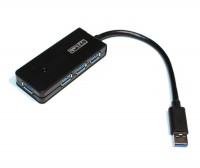 Концентратор USB 3.0 STlab U-930 HUB 4 портов, с БП 2А 5В пластик черный