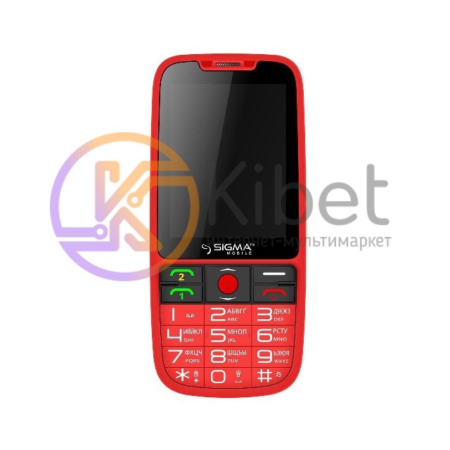 Мобильный телефон Sigma mobile Comfort 50 Elegance Red 'бабушкофон', 2 Sim, дисп