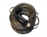 Активный кабель-удлинитель USB2.0 - 20.0м AM AF прозрачный с чипом (YT-AECWC AM