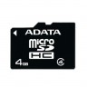 Карта памяти microSDHC, 4Gb, Class4, A-Data, без адаптера (AUSDH4GCL4-R)