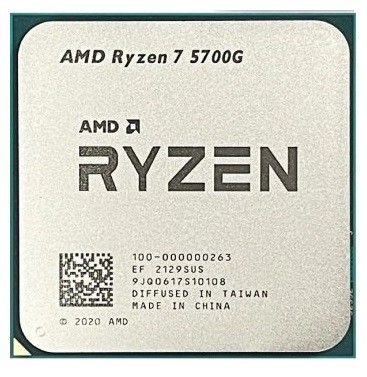Процессор AMD (AM4) Ryzen 7 5700G, Tray, 8x3.8 GHz (Turbo Boost 4.6 GHz), Radeon