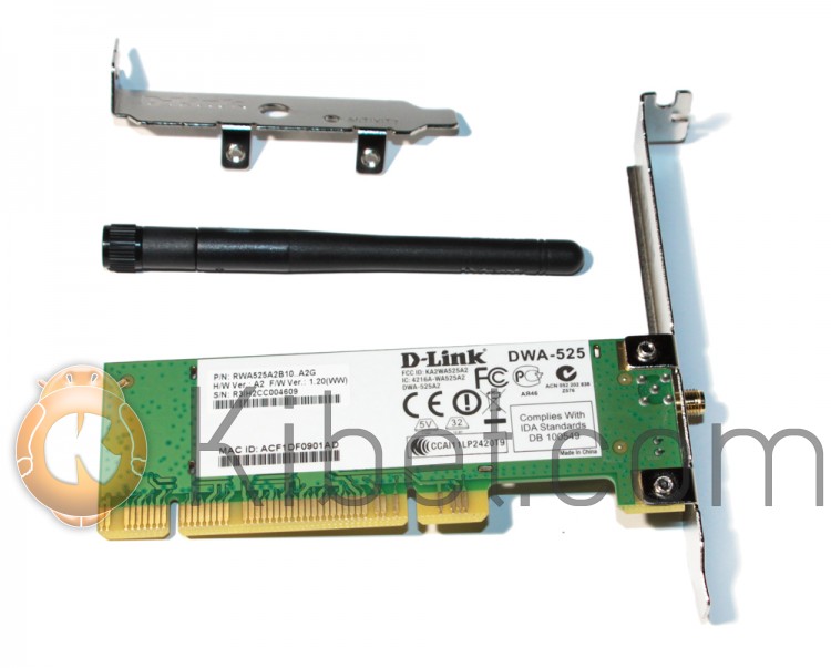 Сетевой адаптер USB D-LINK DWA-525 10 A2B Wi-Fi 802.11g n 150Mb, PCI