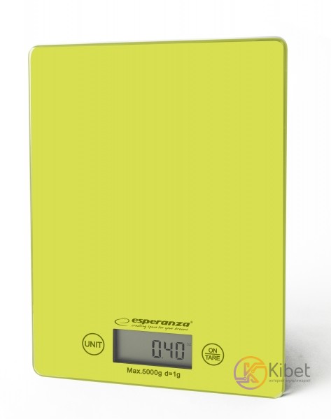 Весы кухонные Esperanza EKS002G Lemon, Green, до 5 кг, 1xCR2032
