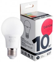 Лампа светодиодная E27, 10W, 4100K, A60, Dayon, 900 lm, 220V (EMT-1704)