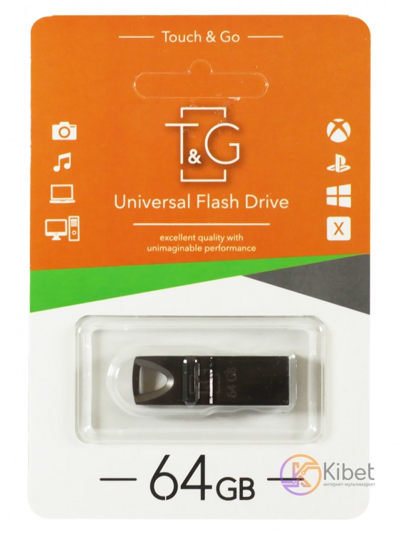 USB Флеш накопитель 64Gb T G 117 Metal series Black (TG117BK-64G)