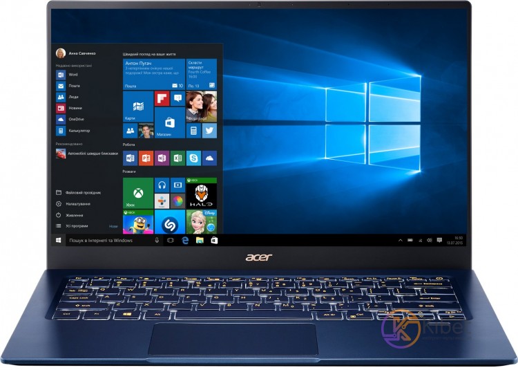 Ноутбук 14' Acer Swift 5 SF514-54T-71ZX (NX.HHYEU.00E) Charcoal Blue 14' глянцев
