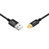 Кабель USB - microUSB, Hoco Magnetic adsorption, Black, 1 м (U28)