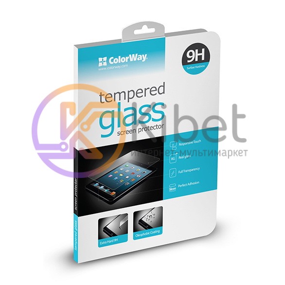 Защитное стекло ColorWay для Apple iPad 2 3 4, 0.33 мм, 2,5D (CW-GTREAP24)