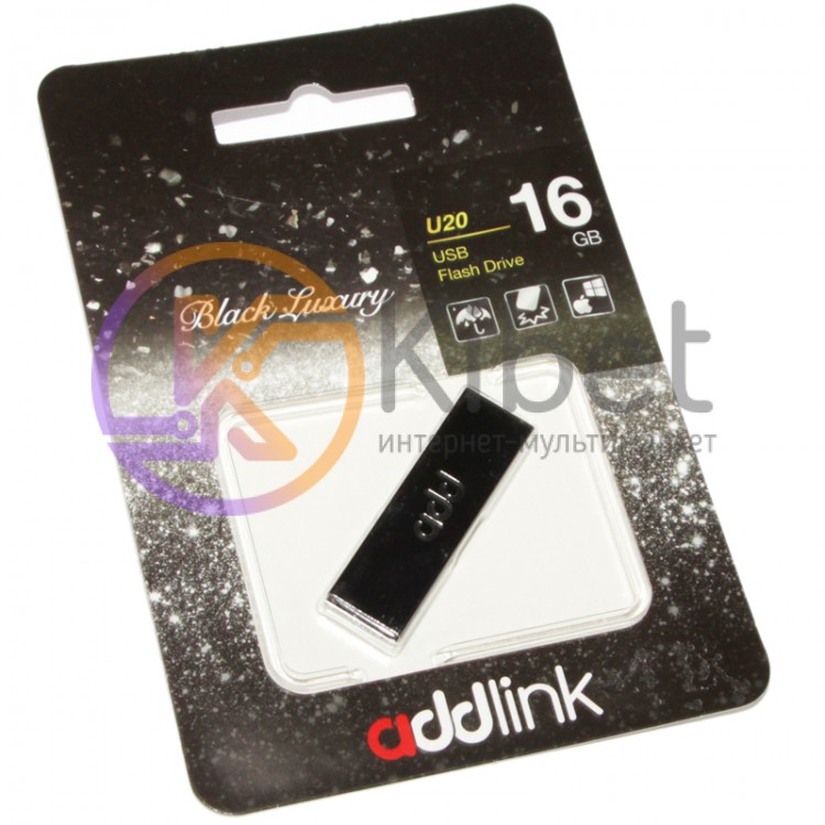 USB Флеш накопитель 16Gb AddLink U20 Metal AD16GBU20T2