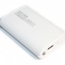 Универсальная мобильная батарея 10400 mAh, PZX, White, 1xUSB, 5V 1A, кабель USB