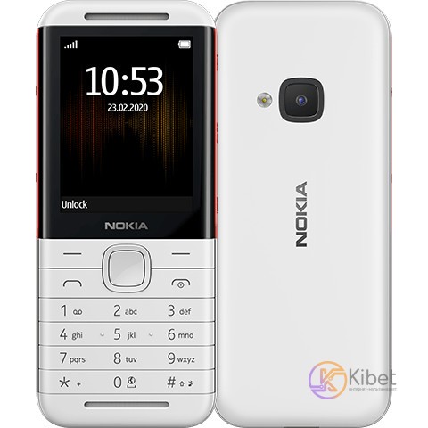 Мобильный телефон Nokia 5310 2020 White-Red, 2 Sim, 2.4' (320x240) TFT, 16Mb, mi