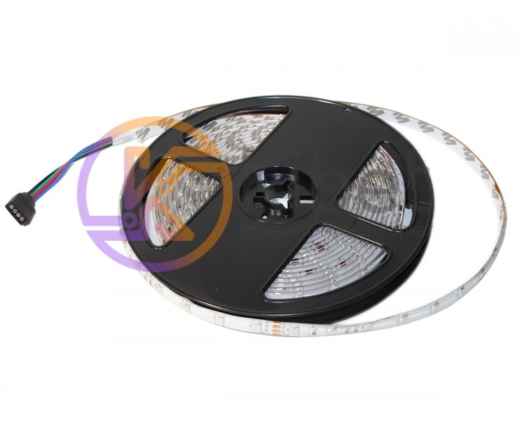 Светодиодная (LED) лента в силиконе, 60 LED, RGB, 5 метров (катушка) (3528 RGB)
