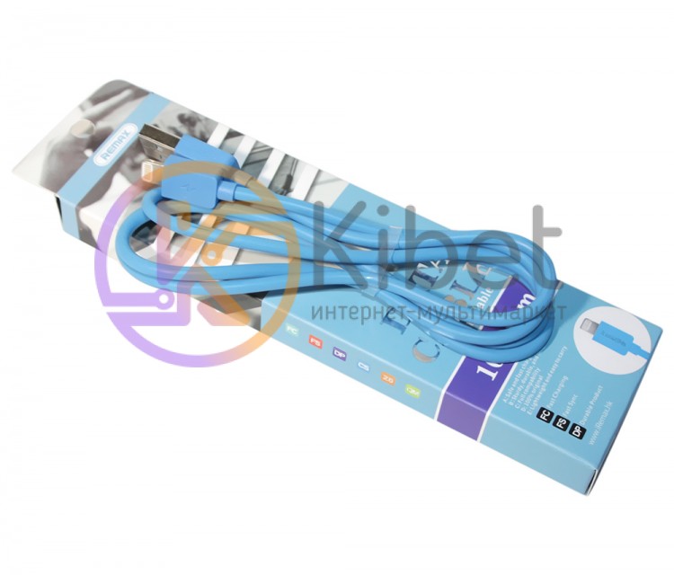 Кабель USB - Lightning, Blue, Remax, 1 м (RC-006i)