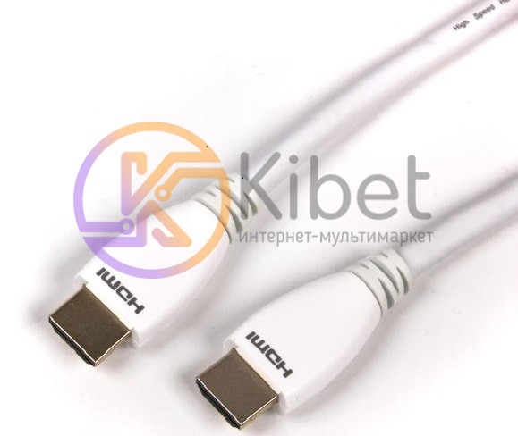 Кабель HDMI to HDMI 2.0m Viewcon VD 161 HDMI-HDMI 2м., M M, v1.4, white, блистер