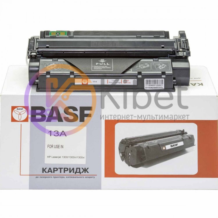 Картридж HP 13A (Q2613A), Black, LJ 1300, 2500 стр, BASF (BASF-KT-Q2613A)