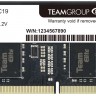 Модуль памяти SO-DIMM, DDR4, 8Gb, 2666 MHz, Team, 1.2V, CL19 (TED48G2666C19-S01)