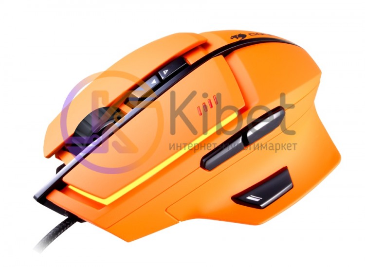 Мышь Cougar 600M Orange, USB, игровая, 8200 dpi, RGB подсветка