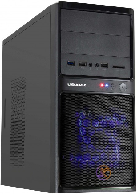 Корпус GameMax MT-306-NP-U3-CR Black, без БП, Mini Tower, Micro ATX Mini ITX,