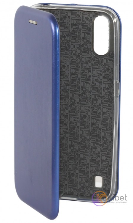 Чехол-книжка для смартфона Samsung A01 2020 (A015), Premium Leather Case Blue
