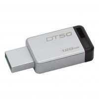 USB 3.1 Флеш накопитель 128Gb Kingston DataTraveler 50, Silver, металлический ко