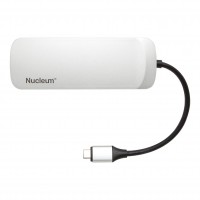 Концентратор USB 3.1 Kingston Nucleum, White, 2xUSB 2.0 2xUSB Type-C microSD