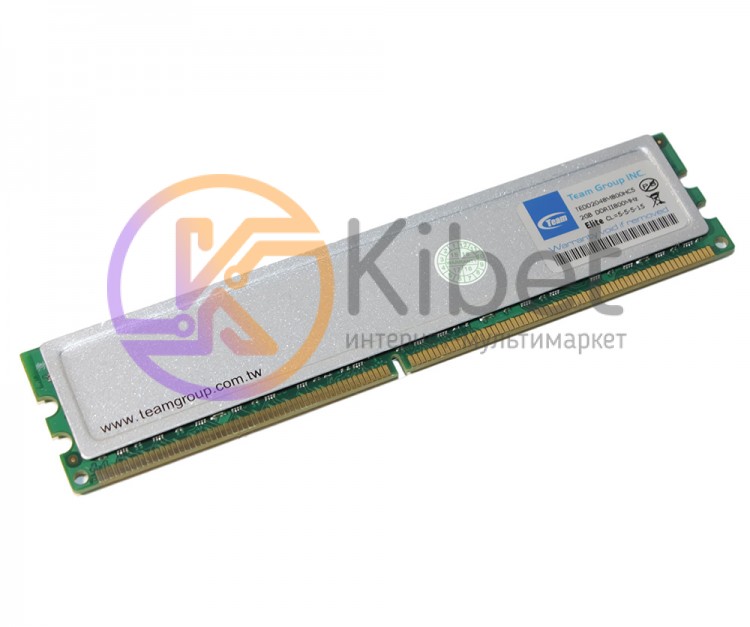 Модуль памяти 2Gb DDR2, 800 MHz (PC6400), Team Elite Plus, 5-5-5-15, с радиаторо