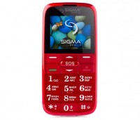 Мобильный телефон Sigma mobile Comfort 50 Slim 2 Red 'бабушкофон', 2 Sim, диспле