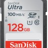 Карта памяти SDXC, 128Gb, Ultra Class 10 UHS-I, SanDisk Ultra, до 10 МБ с R-100M