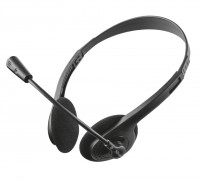 Наушники Trust Ziva Chat, Black, 3.5 мм, гибкий микрофон, 32 Ом, 89 дБ, 1.8 м (2