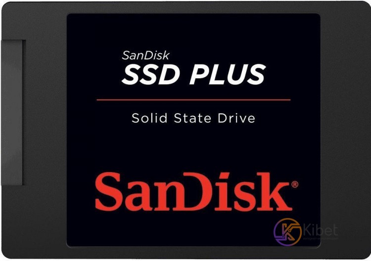 Твердотельный накопитель 120Gb, SanDisk SSD Plus, SATA3, 2.5', TLC, 530 400 MB s