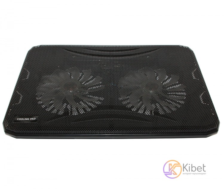 Подставка для ноутбука до 15.4' Notebook Cooler N130, Black, 2x12 см вентилятор