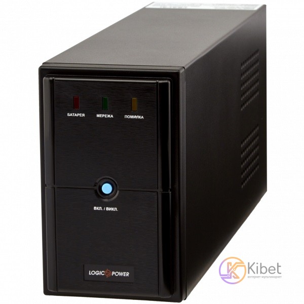 ИБП LogicPower LPM-U825VA Black, 825VA, 577W, линейно-интерактивный, AVR, 2 розе
