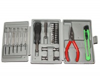 Набор инструментов 24 шт (ручка+10 насадок, утики, нож, головки, отвертки)