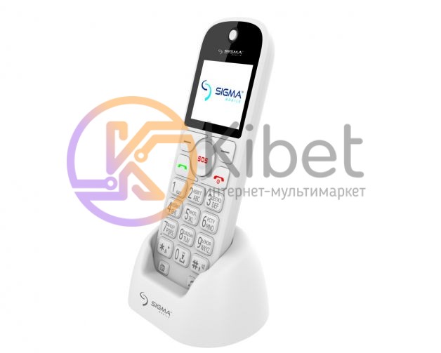 Мобильный телефон Sigma mobile Comfort 50 Senior White, 2 MiniSim, дисплей 1.77'
