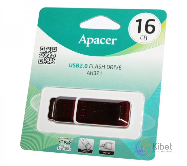 USB Флеш накопитель 16Gb Apacer AH321 Red AP16GAH321R-1