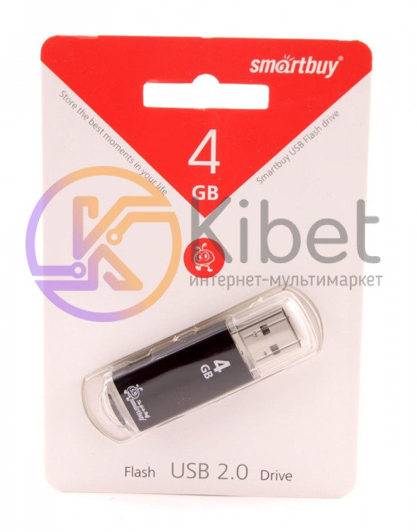 USB Флеш накопитель 4Gb Smartbuy V-Cut Black, SB4GBVC-K