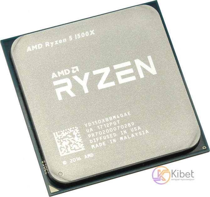Процессор AMD (AM4) Ryzen 5 1500X, Tray, 4x3,5 GHz (Turbo Boost 3,7 GHz), L3 16M