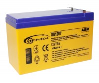 Батарея для ИБП 12В 7Ач Gemix GB1207 orange blue 151х65х94 мм (GB1207 orange blu