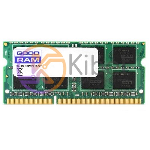 Модуль памяти SO-DIMM, DDR3, 2Gb, 1600 MHz, Goodram, 1.5V (GR1600S364L11 2G)