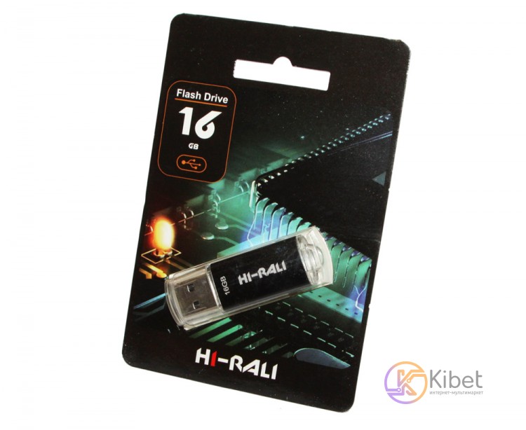 USB Флеш накопитель 16Gb Hi-Rali Rocket series Black HI-16GBVCBK