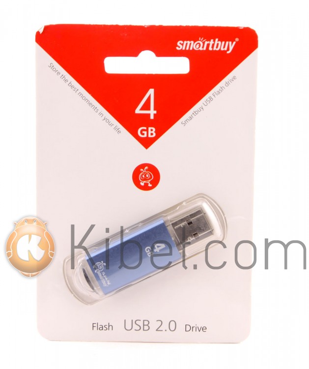 USB Флеш накопитель 4Gb Smartbuy V-Cut Blue, SB4GBVC-B