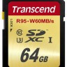 Карта памяти SDXC, 64Gb, Class10 UHS-I U3, Transcend Ultimate, R95 W60 MB s (T