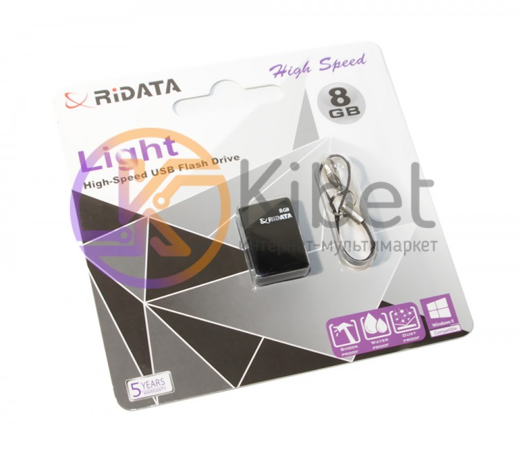USB Флеш накопитель 8Gb Ridata LIGHT SD11 Black