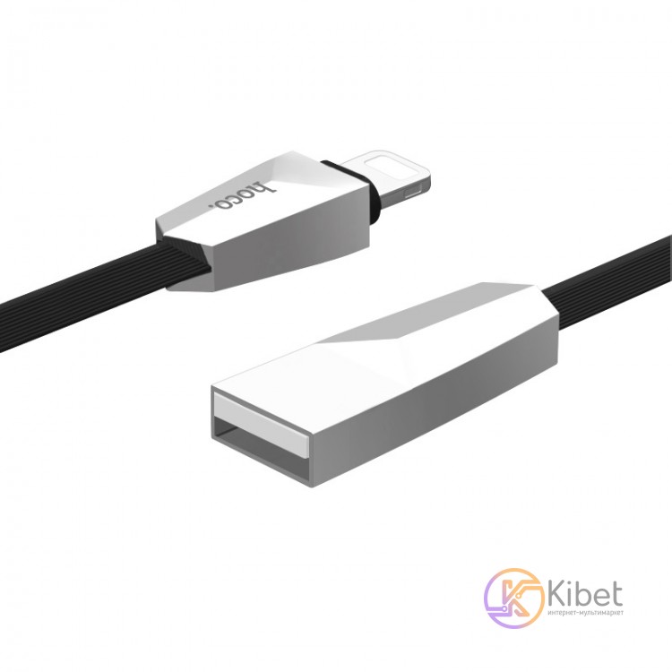 Кабель USB - Lightning, Hoco X4 Rhombus, Black, 1.2 м