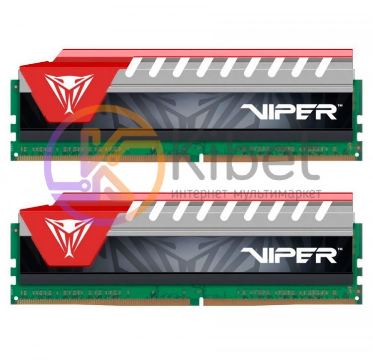 Модуль памяти 4Gb x 2 (8Gb Kit) DDR4, 2800 MHz, Patriot Viper Elite, Grey Red, 1