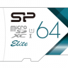 Карта памяти microSDXC, 64Gb, Class10 UHS-I Silicon Power Elite Color White без